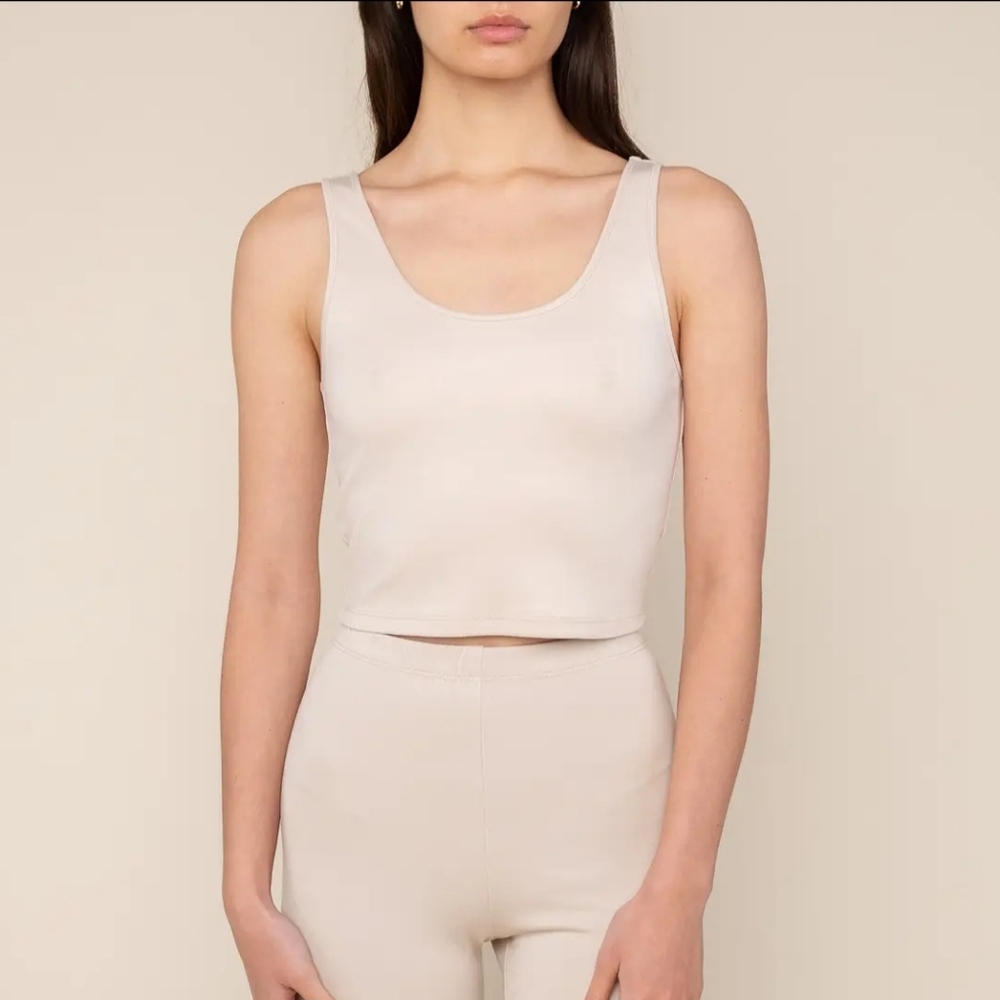 nlt Stone Cropped Scoop Neck Basic Tank (new with tags) ONLY SIZE SMALL LEFT